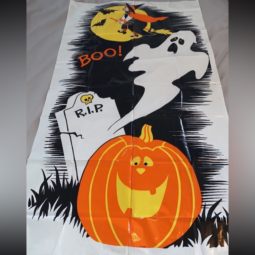 VTG 90s Halloween Plastic Door Decoration Ghost Spooky